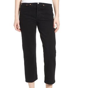 Levi’s Wedgie High Waist Jeans Size 30 x 26 in Black Heart